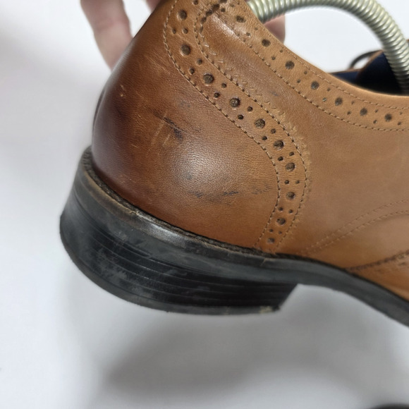 Cole Haan Mens 10M Brown Leather Wingtip Oxford Dress Shoes Lace Up main image 7